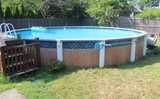 Nu Cobalt Omega-Shape Liner Coping Strips for Above Ground Swimming Pools